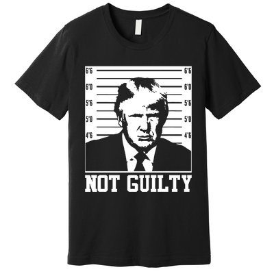 Trump Mug Shot, Trump Not Guilty Pro Trump Supporter Premium T-Shirt