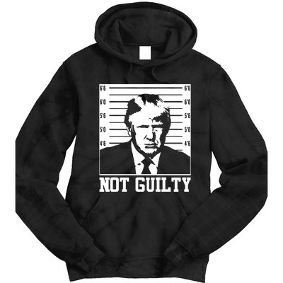 Trump Mug Shot, Trump Not Guilty Pro Trump Supporter Tie Dye Hoodie