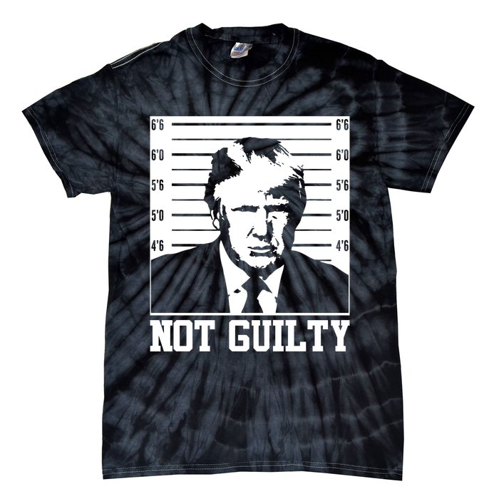 Trump Mug Shot, Trump Not Guilty Pro Trump Supporter Tie-Dye T-Shirt