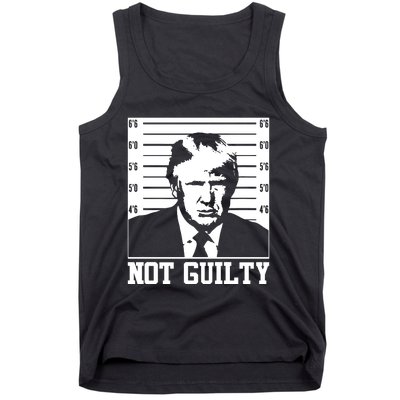 Trump Mug Shot, Trump Not Guilty Pro Trump Supporter Tank Top