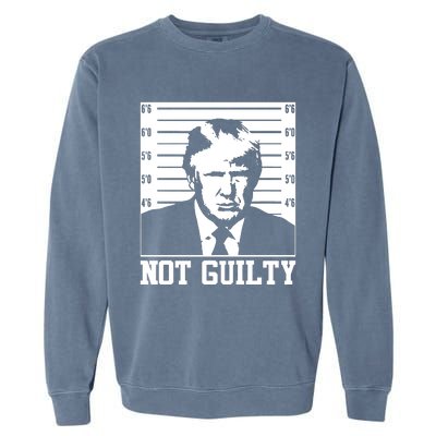 Trump Mug Shot, Trump Not Guilty Pro Trump Supporter Garment-Dyed Sweatshirt