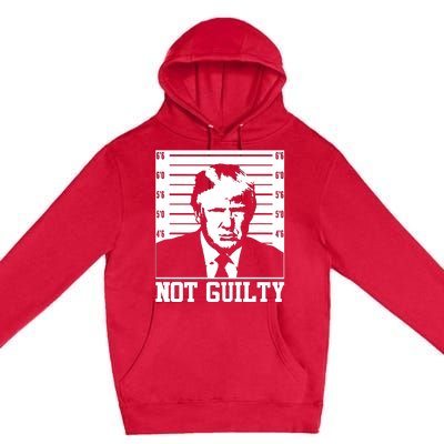 Trump Mug Shot, Trump Not Guilty Pro Trump Supporter Premium Pullover Hoodie