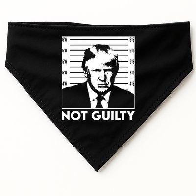 Trump Mug Shot, Trump Not Guilty Pro Trump Supporter USA-Made Doggie Bandana