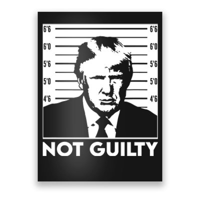 Trump Mug Shot, Trump Not Guilty Pro Trump Supporter Poster