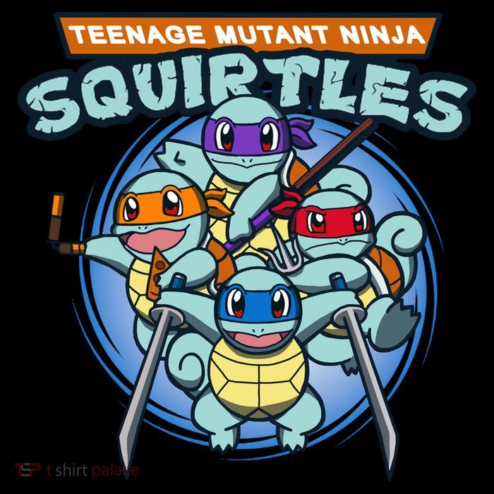 Teenage Mutant Squirtles Cropped Pullover Crew