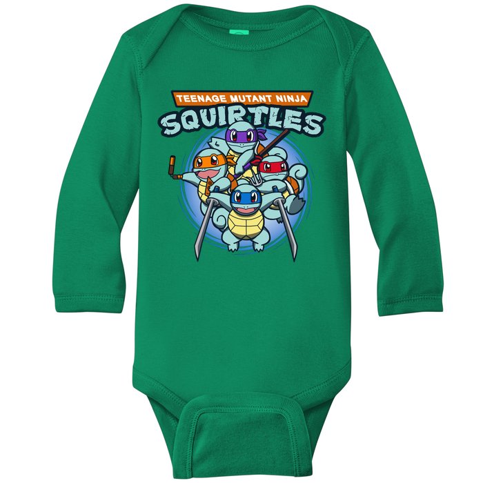 Teenage Mutant Squirtles Baby Long Sleeve Bodysuit