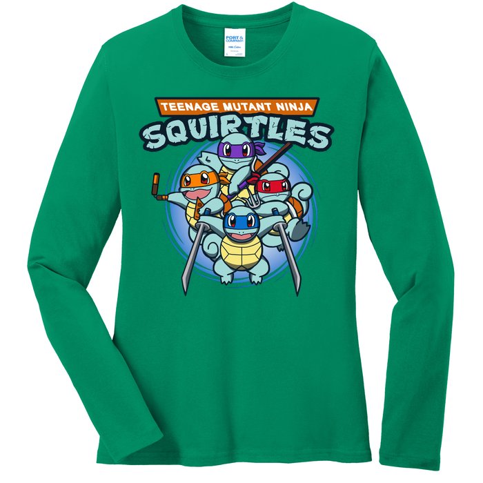 Teenage Mutant Squirtles Ladies Long Sleeve Shirt