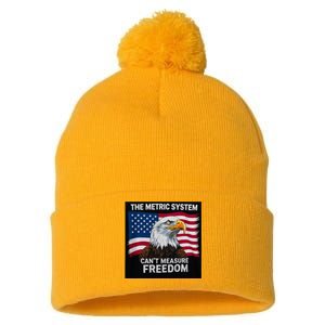 The Metric System CanT Measure Freedom Pom Pom 12in Knit Beanie