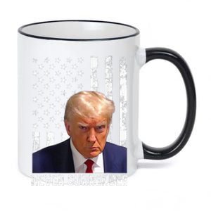 Trump Mug Shot Donald Trump Mug Shot Never Surrender 11oz Black Color Changing Mug