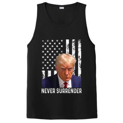 Trump Mug Shot Donald Trump Mug Shot Never Surrender PosiCharge Competitor Tank