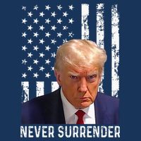 Trump Mug Shot Donald Trump Mug Shot Never Surrender Flatbill Hat