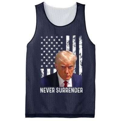 Trump Mug Shot Donald Trump Mug Shot Never Surrender Mesh Reversible Basketball Jersey Tank