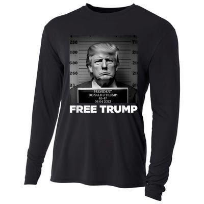 Trump Mugshot 2024 President Legend Trump never surrender Cooling Performance Long Sleeve Crew