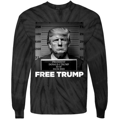 Trump Mugshot 2024 President Legend Trump never surrender Tie-Dye Long Sleeve Shirt