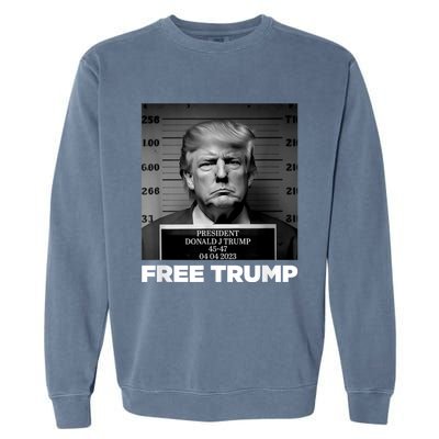 Trump Mugshot 2024 President Legend Trump never surrender Garment-Dyed Sweatshirt