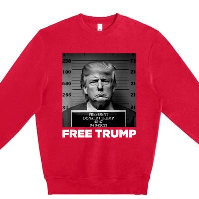 Trump Mugshot 2024 President Legend Trump never surrender Premium Crewneck Sweatshirt