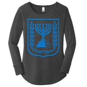 Temple Menorah Sevenbranched Candelabrum Judaism Israel Women's Perfect Tri Tunic Long Sleeve Shirt