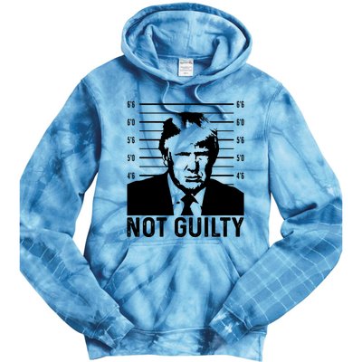 Trump Mug Shot, Trump Not Guilty Pro Trump Supporter Tie Dye Hoodie