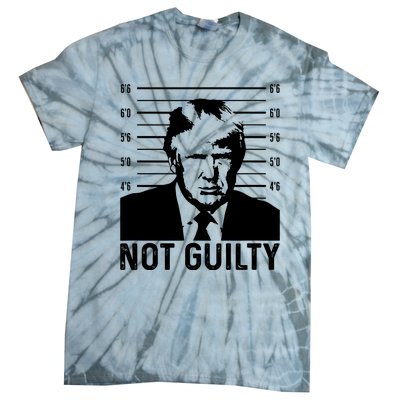 Trump Mug Shot, Trump Not Guilty Pro Trump Supporter Tie-Dye T-Shirt