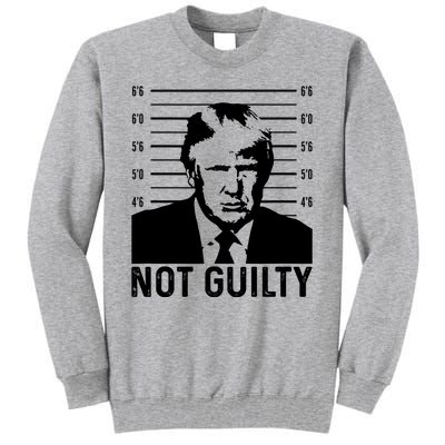 Trump Mug Shot, Trump Not Guilty Pro Trump Supporter Tall Sweatshirt