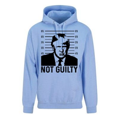 Trump Mug Shot, Trump Not Guilty Pro Trump Supporter Unisex Surf Hoodie