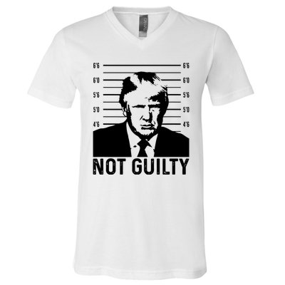 Trump Mug Shot, Trump Not Guilty Pro Trump Supporter V-Neck T-Shirt