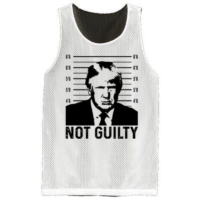 Trump Mug Shot, Trump Not Guilty Pro Trump Supporter Mesh Reversible Basketball Jersey Tank