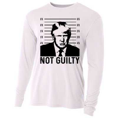 Trump Mug Shot, Trump Not Guilty Pro Trump Supporter Cooling Performance Long Sleeve Crew