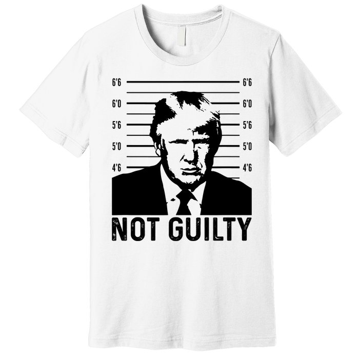 Trump Mug Shot, Trump Not Guilty Pro Trump Supporter Premium T-Shirt