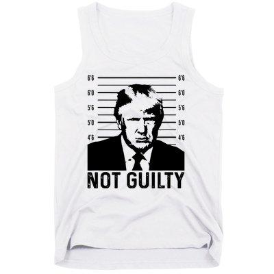 Trump Mug Shot, Trump Not Guilty Pro Trump Supporter Tank Top