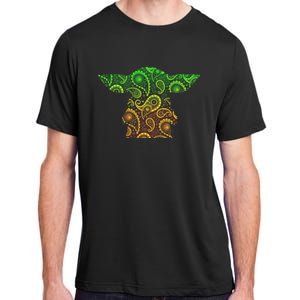 Teardrop Mandala Silhouette Alien Forest Dark Background Adult ChromaSoft Performance T-Shirt