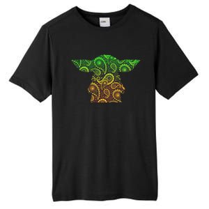 Teardrop Mandala Silhouette Alien Forest Dark Background Tall Fusion ChromaSoft Performance T-Shirt