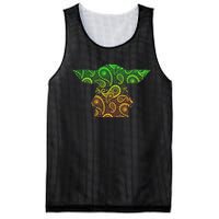 Teardrop Mandala Silhouette Alien Forest Dark Background Mesh Reversible Basketball Jersey Tank