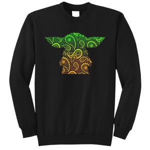 Teardrop Mandala Silhouette Alien Forest Dark Background Tall Sweatshirt