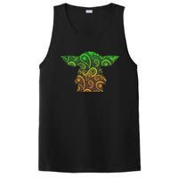 Teardrop Mandala Silhouette Alien Forest Dark Background PosiCharge Competitor Tank