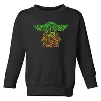 Teardrop Mandala Silhouette Alien Forest Dark Background Toddler Sweatshirt