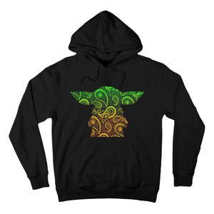 Teardrop Mandala Silhouette Alien Forest Dark Background Tall Hoodie