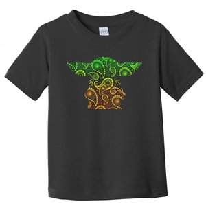 Teardrop Mandala Silhouette Alien Forest Dark Background Toddler T-Shirt