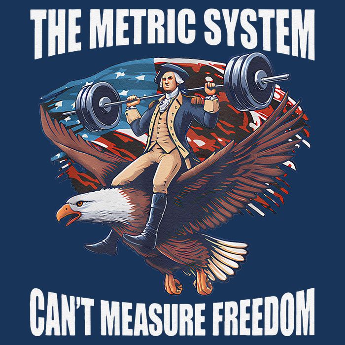 The Metric System CanT Measure Freedom Funny Us Flag Flat Bill Trucker Hat
