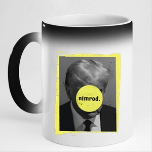 Trump Mug Shot Never Surrender Green Nimrod Trump Day 11oz Black Color Changing Mug