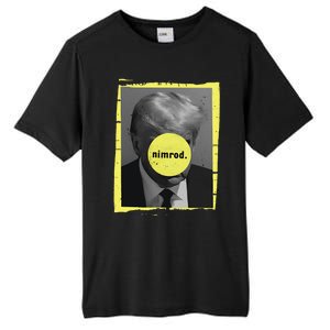 Trump Mug Shot Never Surrender Green Nimrod Trump Day Tall Fusion ChromaSoft Performance T-Shirt