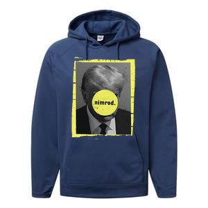 Trump Mug Shot Never Surrender Green Nimrod Trump Day Performance Fleece Hoodie