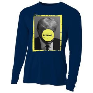 Trump Mug Shot Never Surrender Green Nimrod Trump Day Cooling Performance Long Sleeve Crew