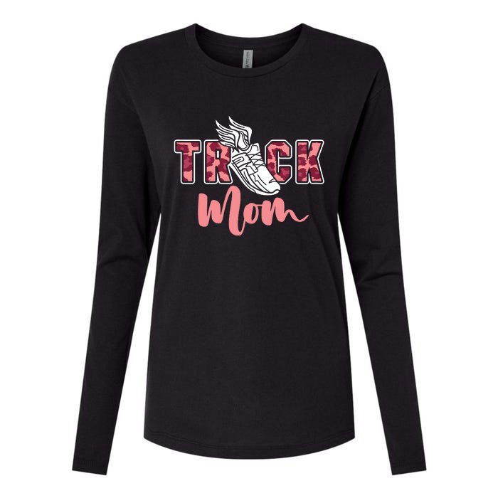 Track Mom Sprinting Marathon Track And Field Runner Womens Cotton Relaxed Long Sleeve T-Shirt