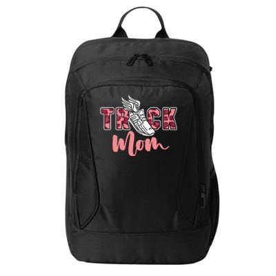 Track Mom Sprinting Marathon Track And Field Runner City Backpack