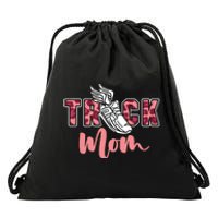 Track Mom Sprinting Marathon Track And Field Runner Drawstring Bag