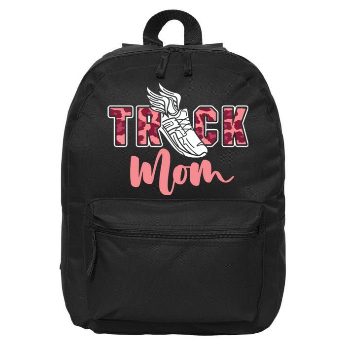 Track Mom Sprinting Marathon Track And Field Runner 16 in Basic Backpack