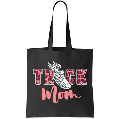 Track Mom Sprinting Marathon Track And Field Runner Tote Bag