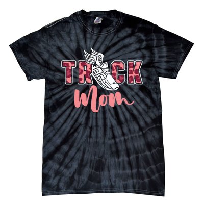 Track Mom Sprinting Marathon Track And Field Runner Tie-Dye T-Shirt