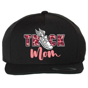 Track Mom Sprinting Marathon Track And Field Runner Wool Snapback Cap